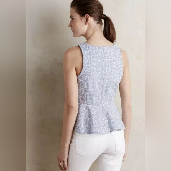 HD in Paris Eyelet Peplum Top Size 4 - Picture 2 of 9